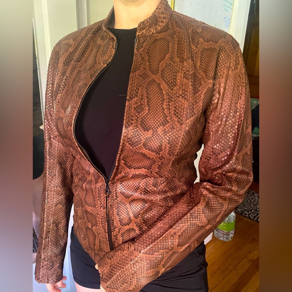 Isaac Sellam RARE Burmese Python Skin Leather Jacket, France, 2009